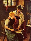 Emil Rau The Music Lesson painting